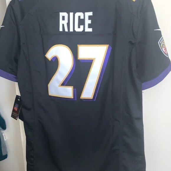Baltimore Ravens Ray Rice #27 Nike On Field Jersey Kids 2XL Women’s Small/Medium - Picture 2 of 6